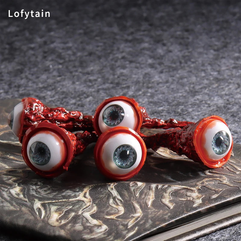 Halloween Ripped Out Eyeball Horror Prop Realistic Life Bloody Ripped Out Eyeball Scary Decorate Cosplay Party Costume Props