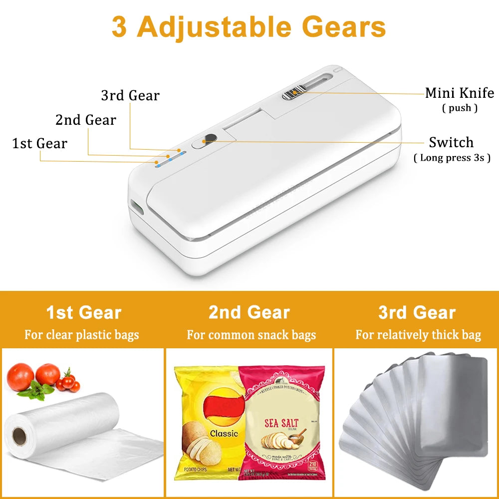 Plastic Bag Sealer Sealing Machine Handheld Mini Heat Bag Sealer Thermal Food Bag Sealer Portable Plastic Bag Sealing Machine