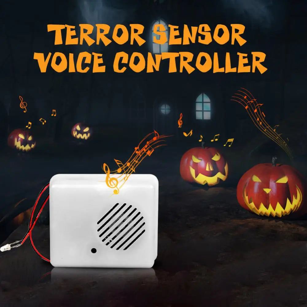 Christmas Halloween Sound Sensor Voice-activated Scary Props Decoration Sound Sensor Scream Speaker Haunted House Horror Props