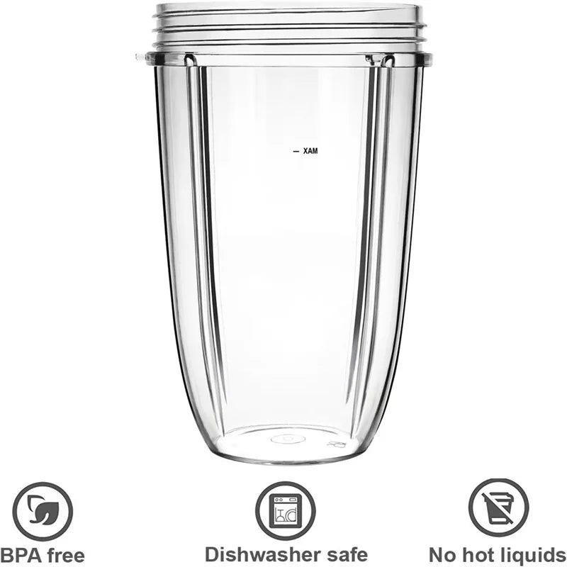 Replacement Parts Cups,Compatible with NutriBullet Blender 600W and 900W (1 24oz cup)