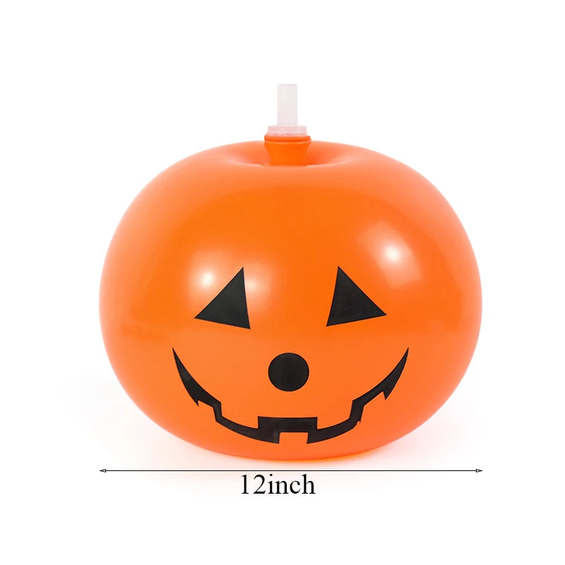 12inch 5Pcs Halloween Latex Balloons Pumpkin Ghost Festival Balloons Halloween Decorations Home Outdoor Halloween Pumpkin Decor