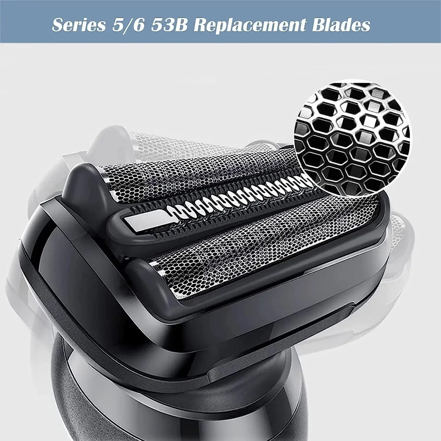 53B Replacement Head Compatible with Braun Series 5/6 Electric Shaver / Razor 5018s, 5020s, 5031s, 5050cs, 6020s, 6072cc