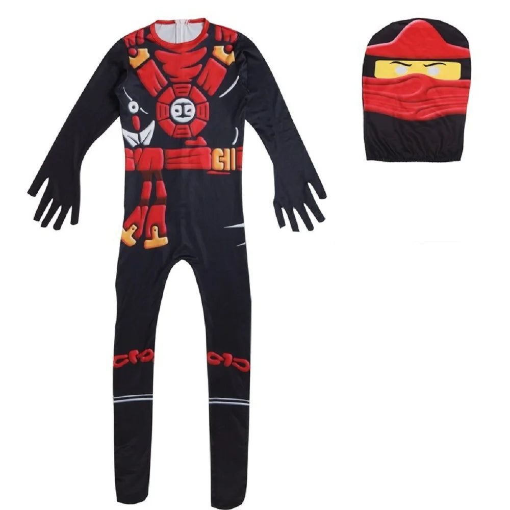 NINJA cosplay costume Boys and Girls Jumpsuit Set Halloween Christmas Advanced Latest Ninja Cosplay Costume Party