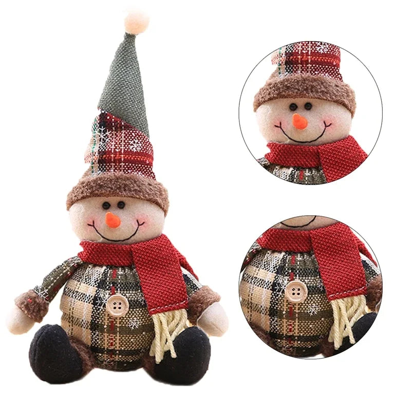 Christmas Santa Doll Merry Christmas Decorations For Home 2024 Table Xmas Ornaments Navidad Natal Noel New Year Decor 2025 Gifts