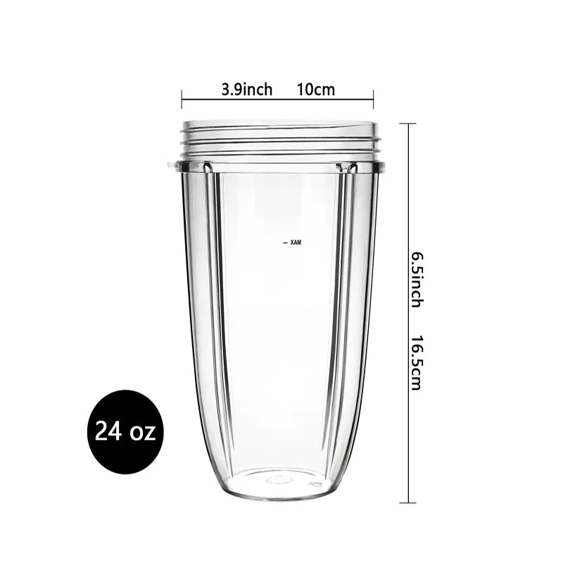 Replacement Parts Cups,Compatible with NutriBullet Blender 600W and 900W (1 24oz cup)