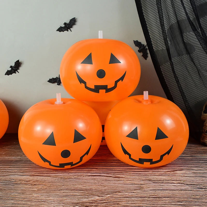 12inch 5Pcs Halloween Latex Balloons Pumpkin Ghost Festival Balloons Halloween Decorations Home Outdoor Halloween Pumpkin Decor