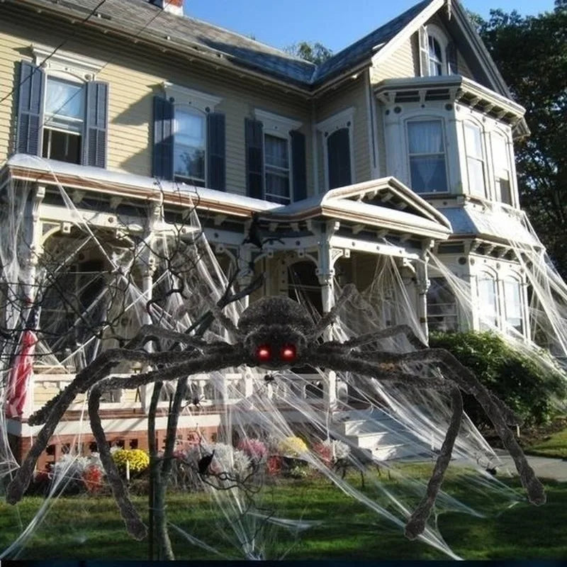 Halloween Big Plush Spider Halloween Decoration Party Props Outdoor Big Spider Decoration Chamber Trick A Prank  Big Spider