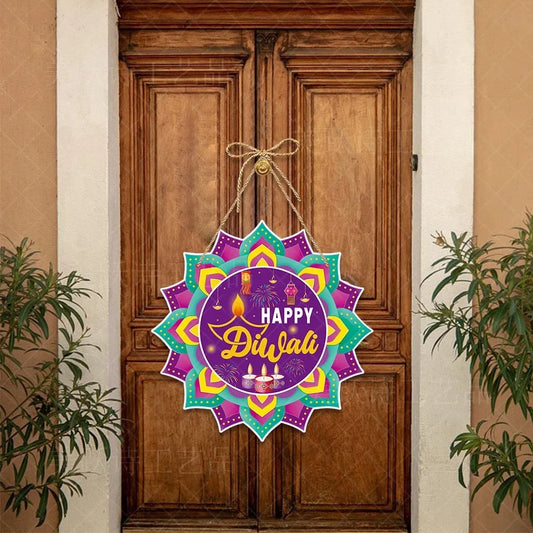 Diwali Party Decoration Candlelight Paper Door Hanging Pendant Lets Get Lit Ornaments Happy India Diwali Parti Decor