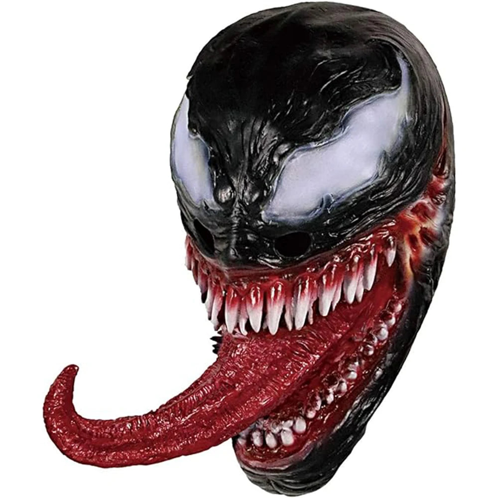 Horror Monster Mask Superhero Movie Cosplay Head Cover Halloween Costume Party Haunted House Prank Prop Long Tongue Latex Masks