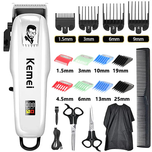 Kemei Professional Hair Clipper Rechargeable Hair Trimmer For Men Shaver Hair Cutting Machine Barber Accessories Cut Machin